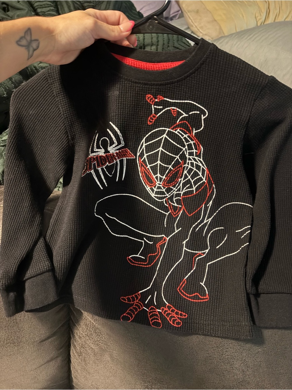 3/$20! Boys size 6 Spiderman thermal Marvel long sleeve tshirt Spiderman